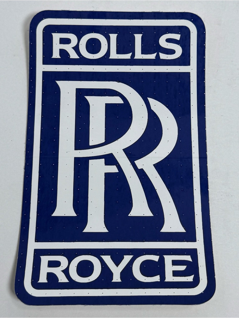 Vintage Rolls Royce RR Logo Decal Sticker 3M Scotchcal 4x6.5 Dealer Promo NOS